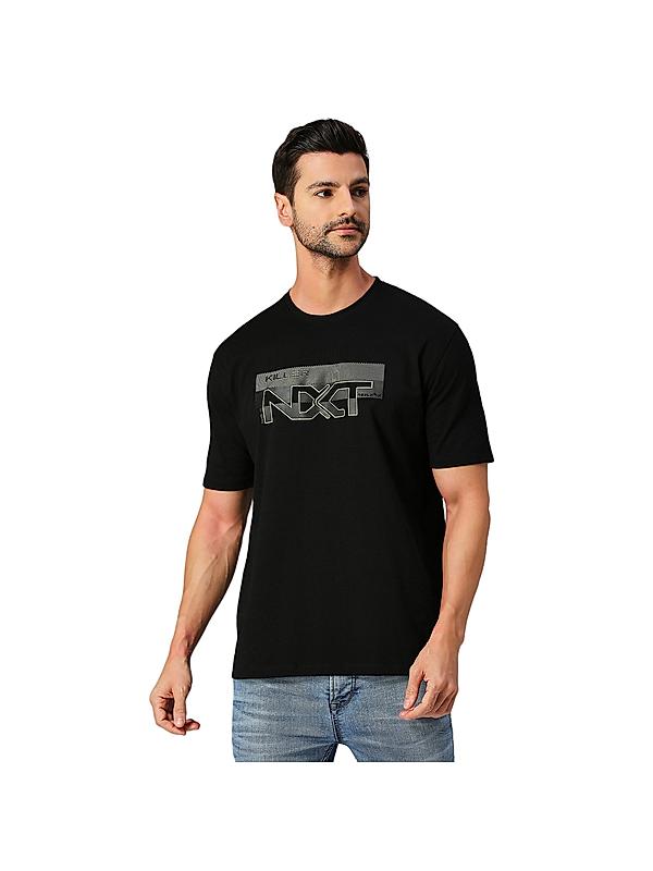 KILLER Men Black Printed T-Shirts