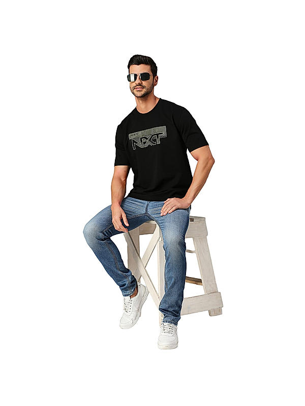 KILLER Men Black Printed T-Shirts