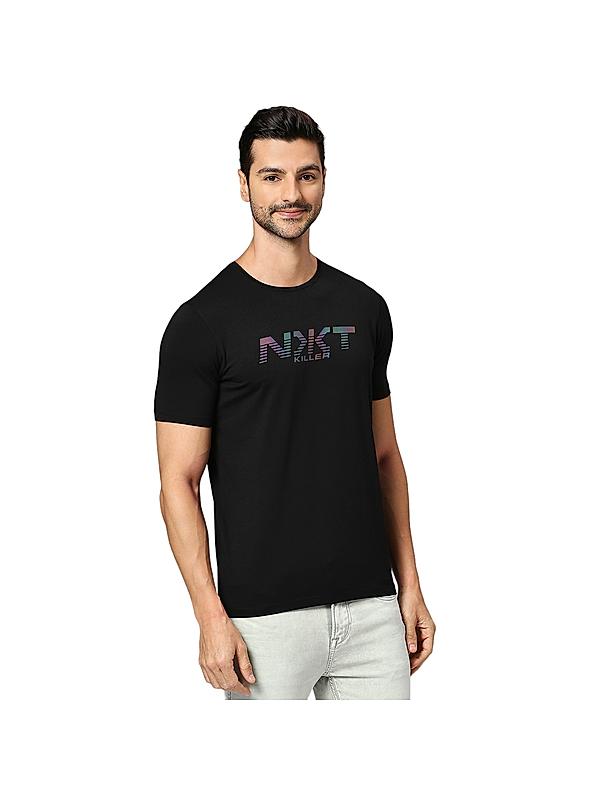 KILLER Men Black Printed T-Shirts