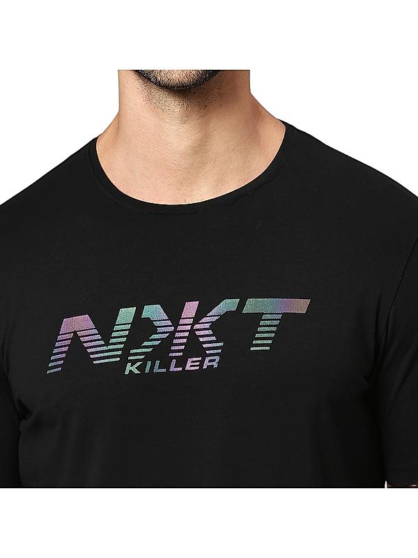 KILLER Men Black Printed T-Shirts