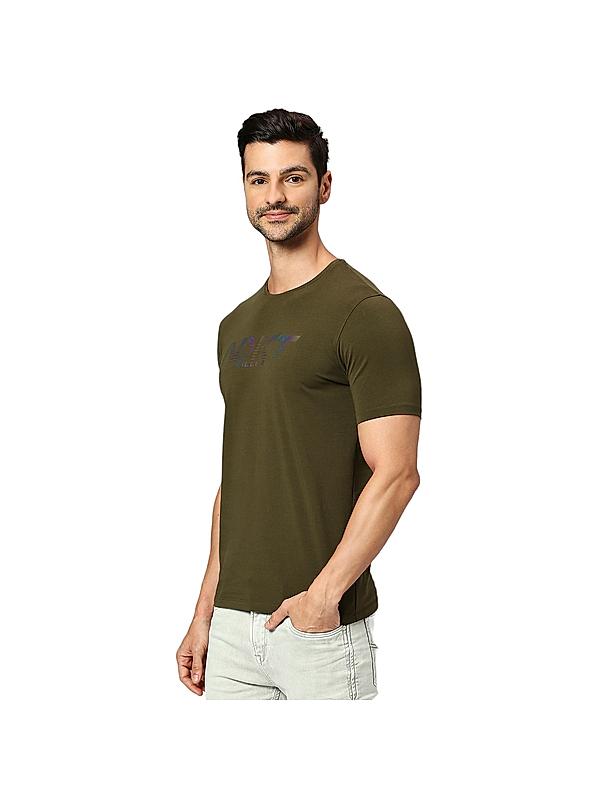 KILLER Men Dark Green Printed T-Shirts