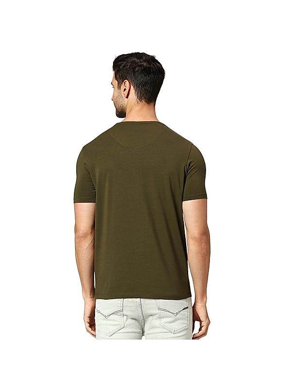 KILLER Men Dark Green Printed T-Shirts