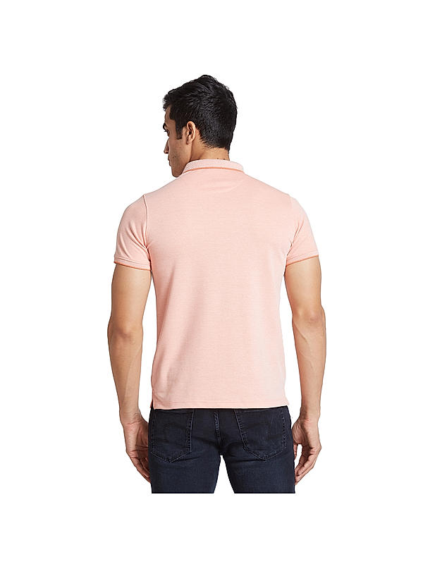 KILLER Men Peach Solid T-Shirts