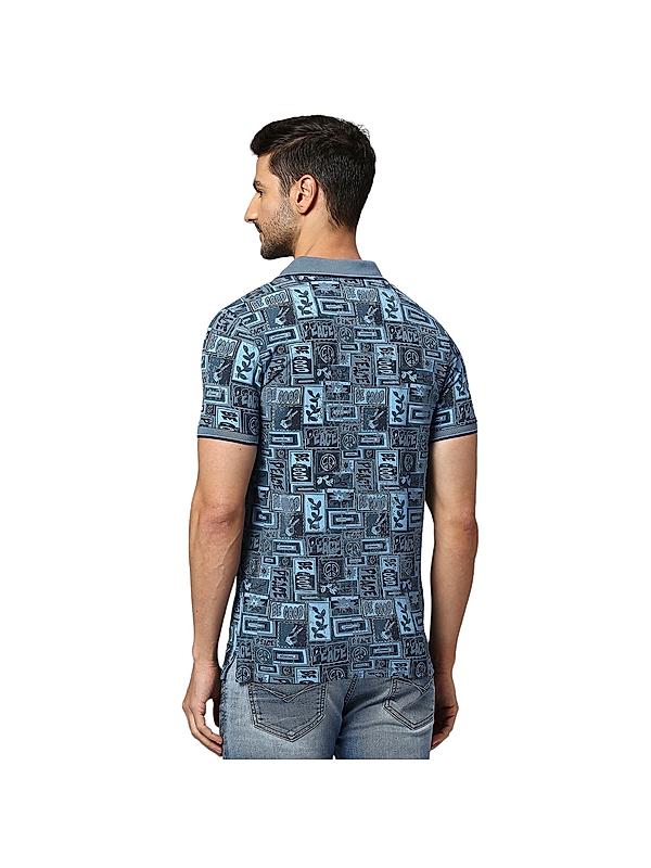 KILLER Men Blue Printed T-Shirts