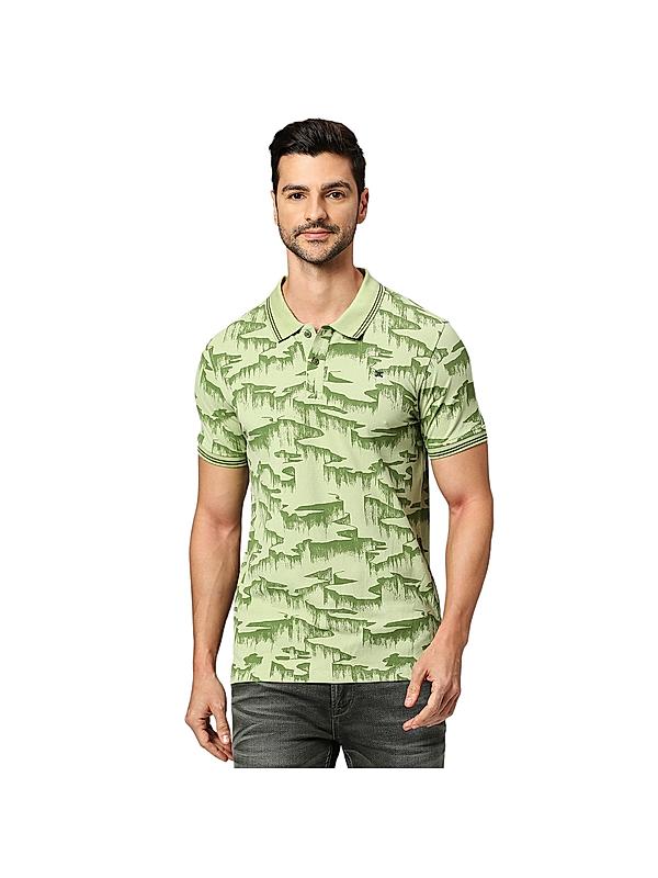 KILLER Men Light Green Printed T-Shirts