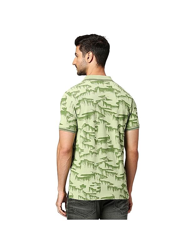 KILLER Men Light Green Printed T-Shirts