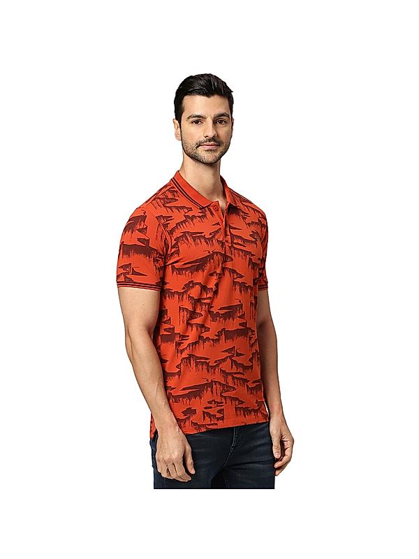 KILLER Men Orenge Printed T-Shirts