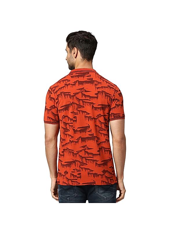 KILLER Men Orenge Printed T-Shirts