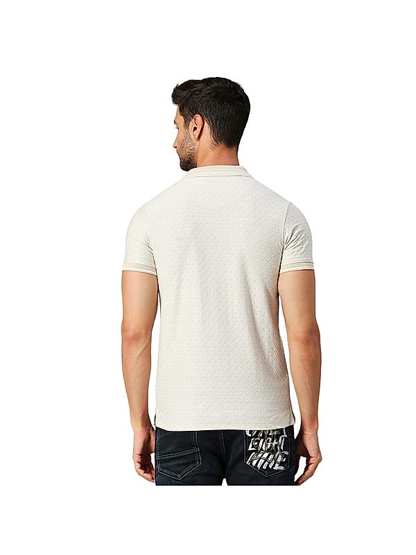 KILLER Men Cream Solid T-Shirts