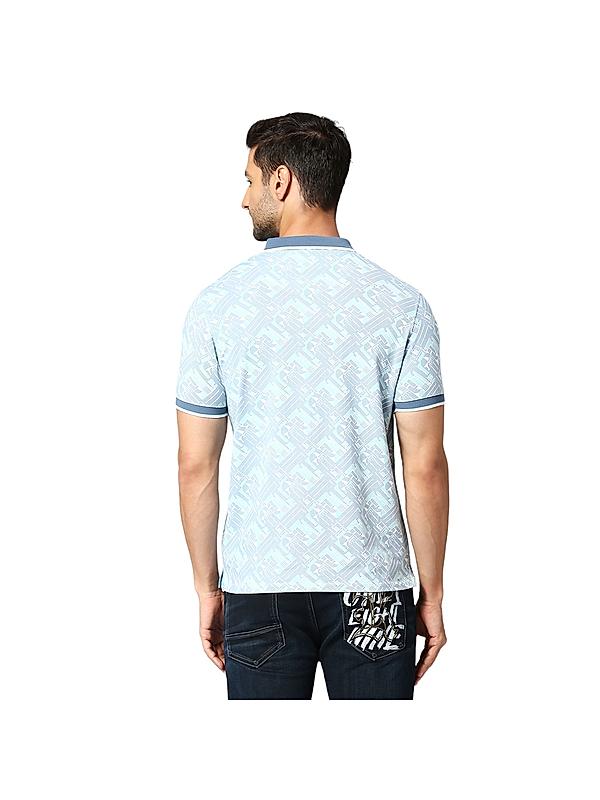 KILLER Men Blue Printed T-Shirts