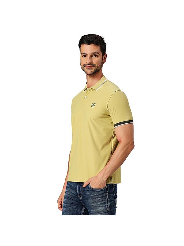 KILLER Men Light Green Solid T-Shirts