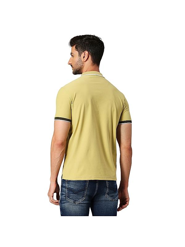 KILLER Men Light Green Solid T-Shirts