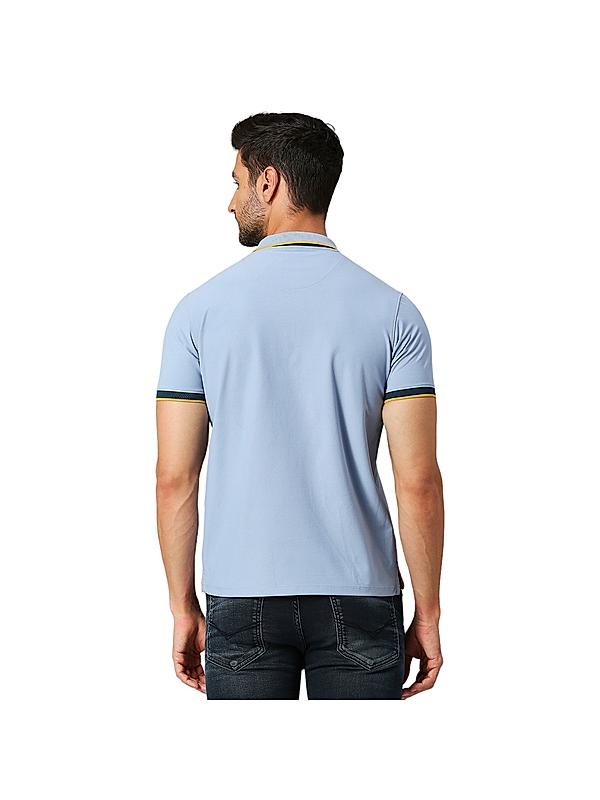 KILLER Men Blue Solid T-Shirts