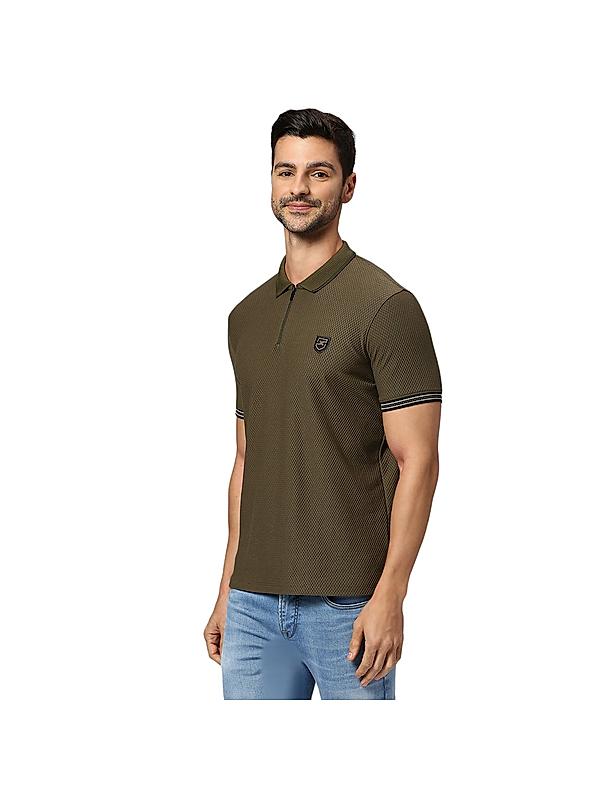 KILLER Men Dark Green Solid T-Shirts