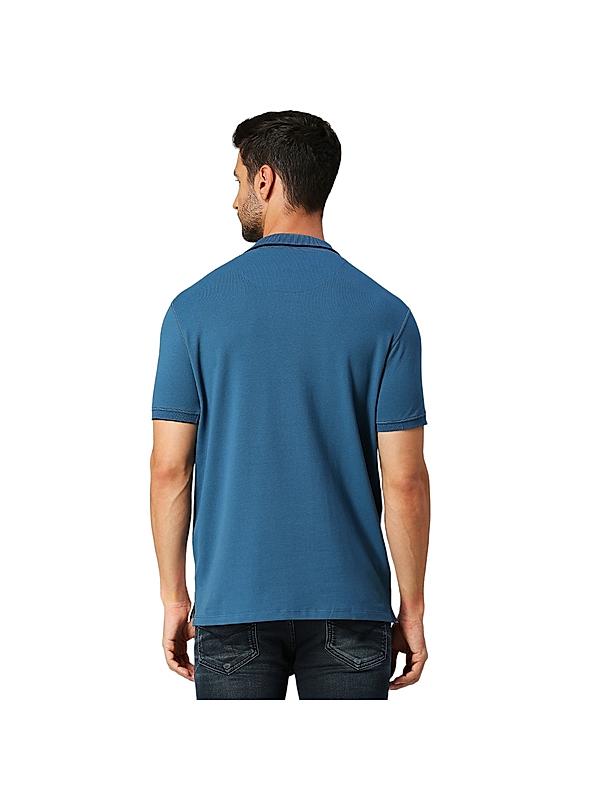 KILLER Men Blue Solid T-Shirts