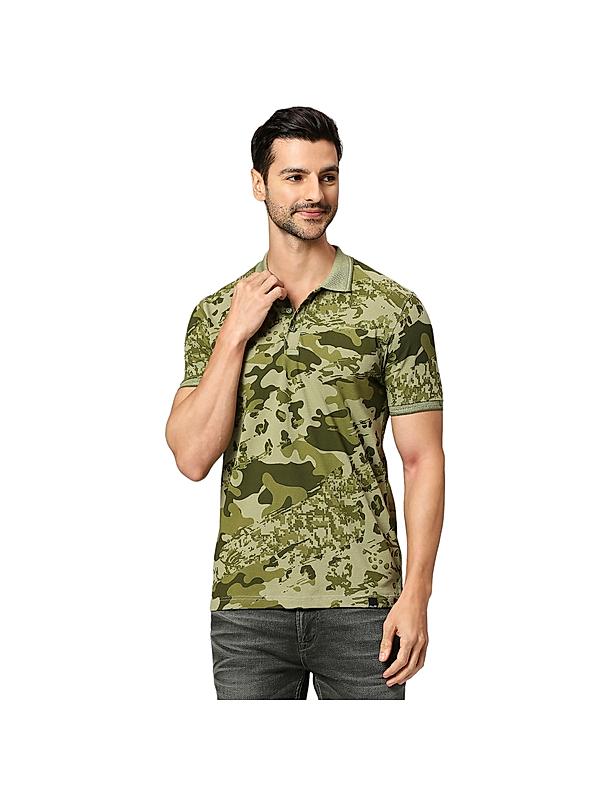 KILLER Men Dark Green Printed T-Shirts