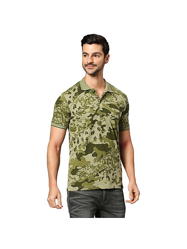 KILLER Men Dark Green Printed T-Shirts