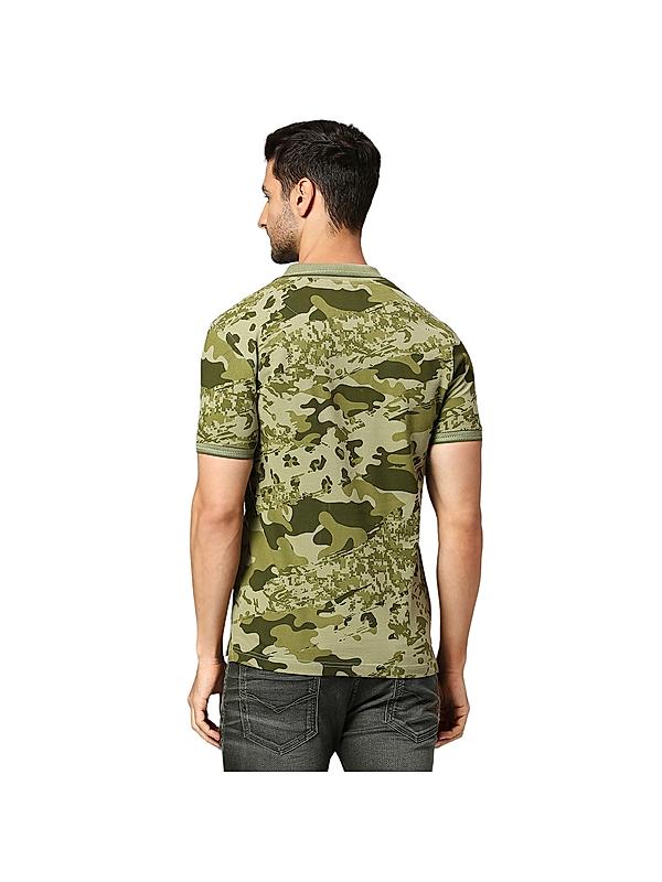 KILLER Men Dark Green Printed T-Shirts