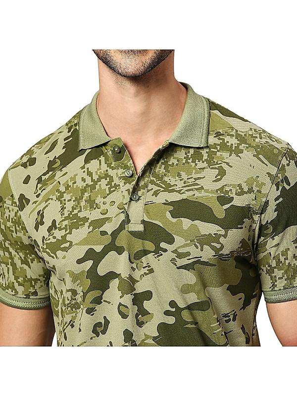 KILLER Men Dark Green Printed T-Shirts