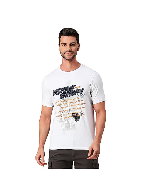 KILLER Men White Printed T-Shirts