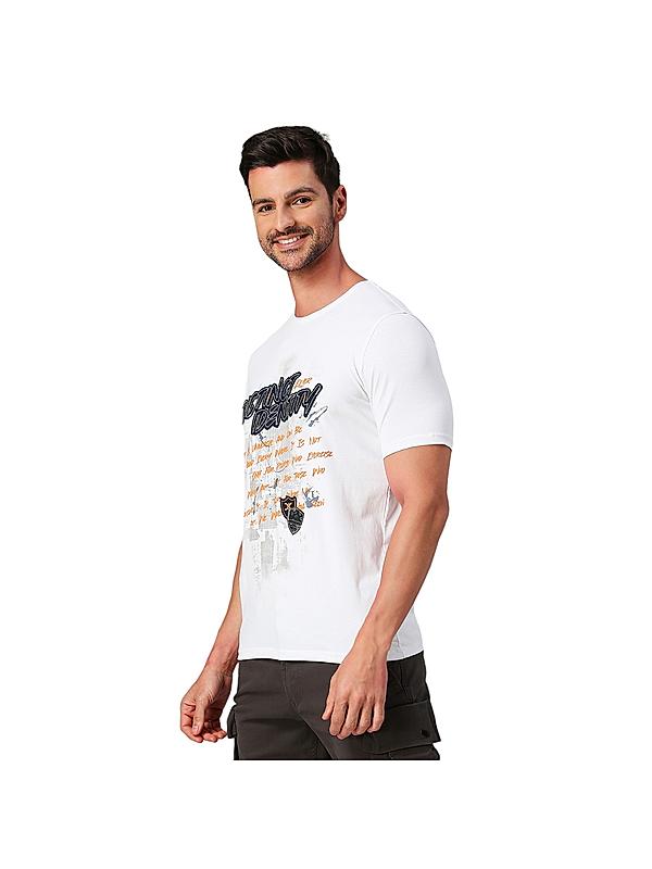 KILLER Men White Printed T-Shirts