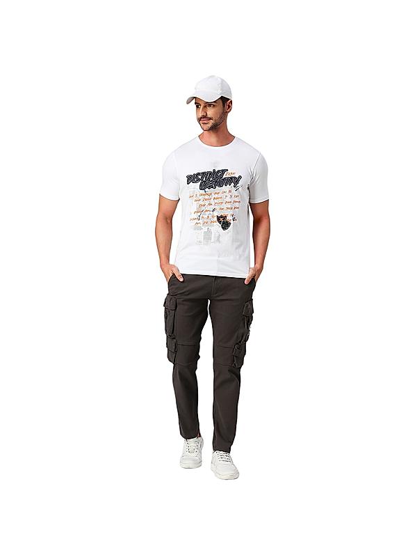 KILLER Men White Printed T-Shirts