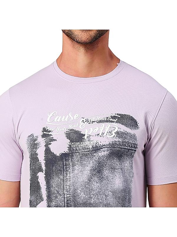 KILLER Men Purple Printed T-Shirts