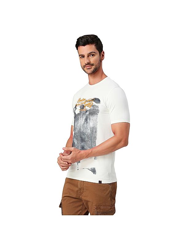 KILLER Men White Printed T-Shirts