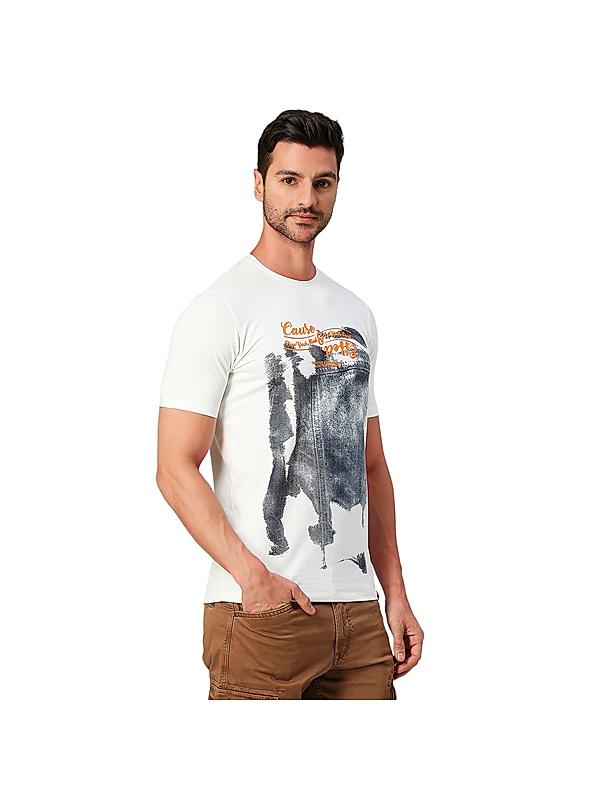 KILLER Men White Printed T-Shirts