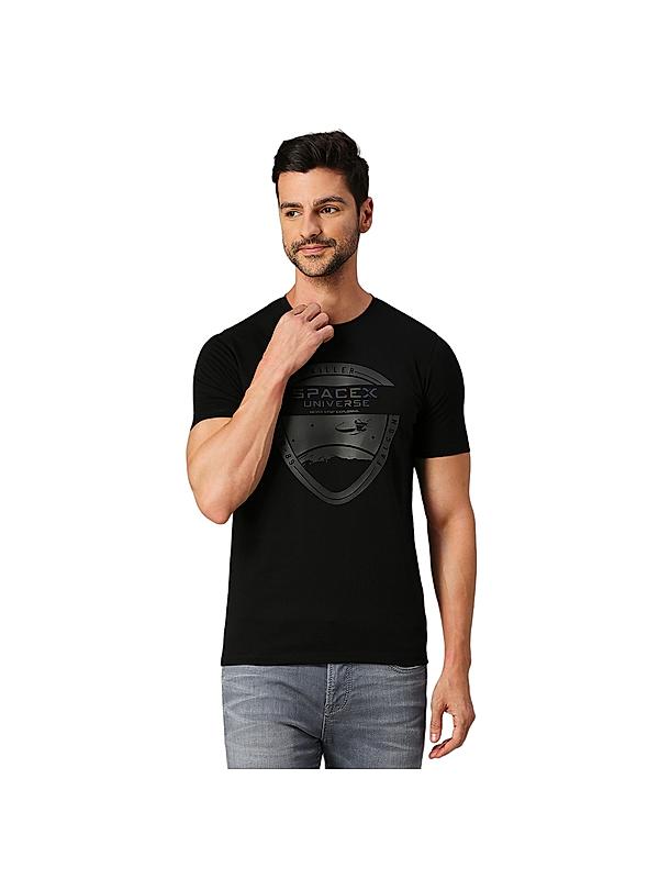 KILLER Men Black Printed T-Shirts