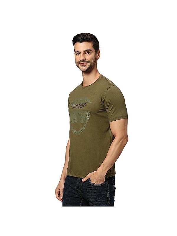 KILLER Men Dark Green Printed T-Shirts