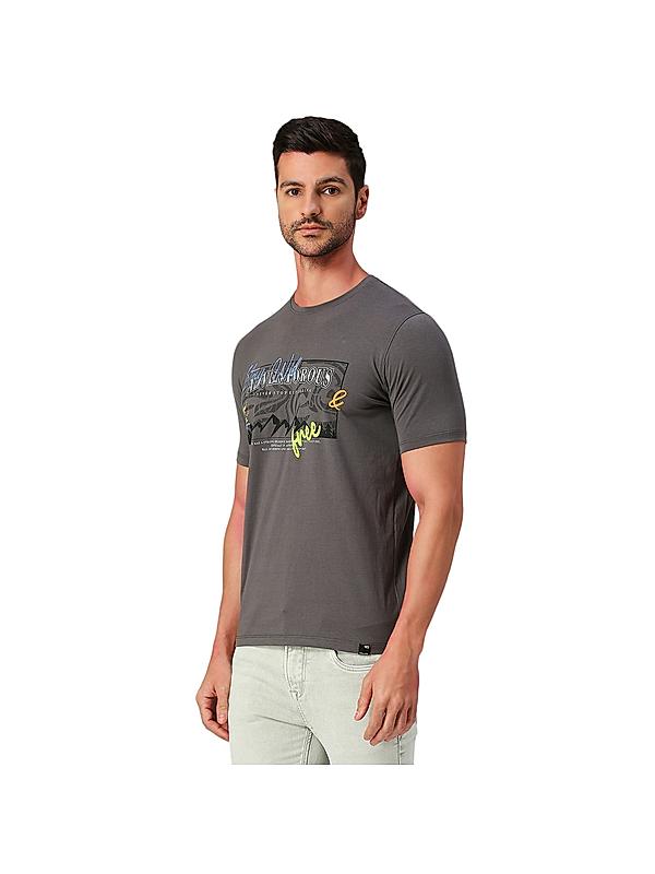 KILLER Men Grey Printed T-Shirts