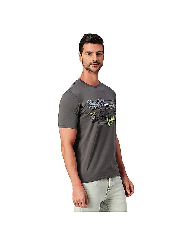 KILLER Men Grey Printed T-Shirts