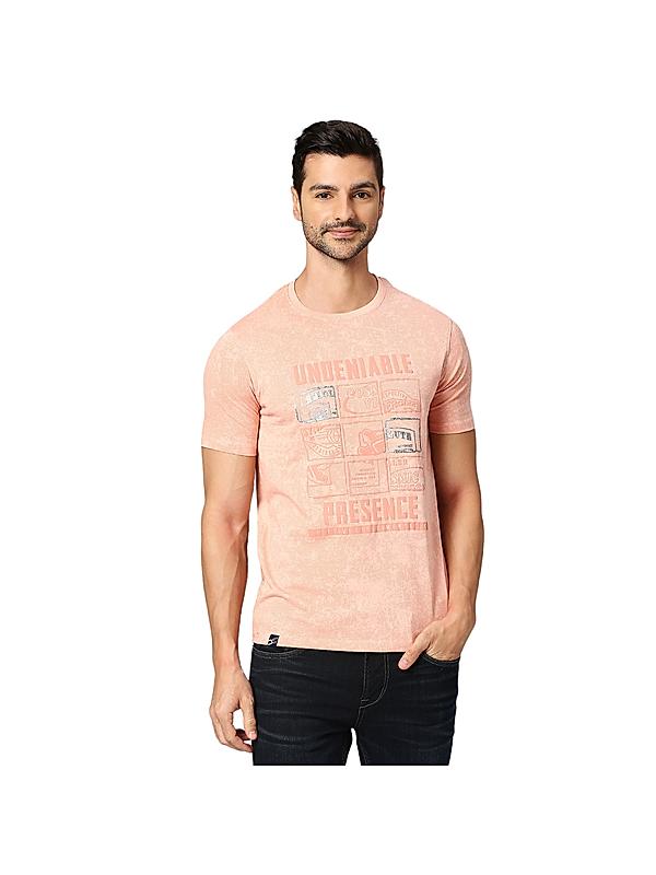 KILLER Men Peach Printed T-Shirts