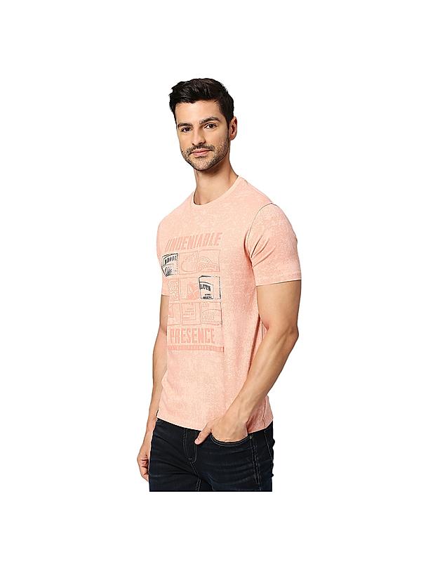 KILLER Men Peach Printed T-Shirts