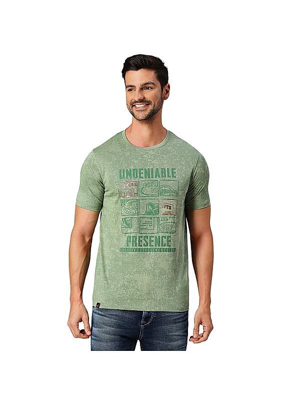 KILLER Men Light Green Printed T-Shirts