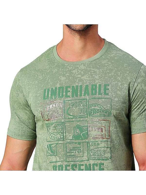 KILLER Men Light Green Printed T-Shirts