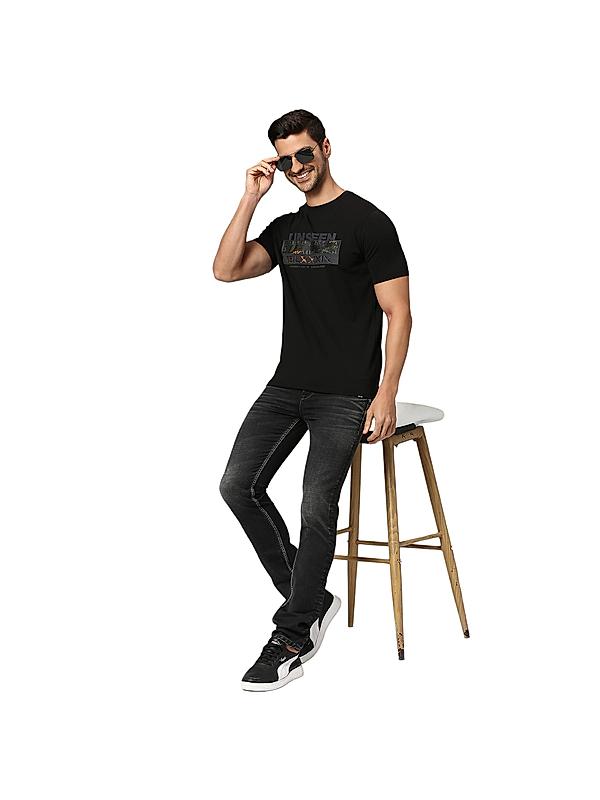 KILLER Men Black Printed T-Shirts