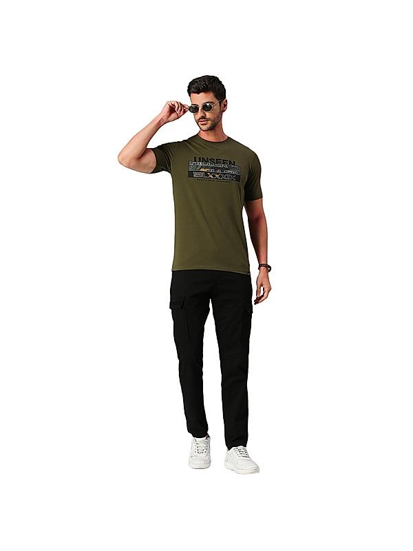 KILLER Men Dark Green Printed T-Shirts