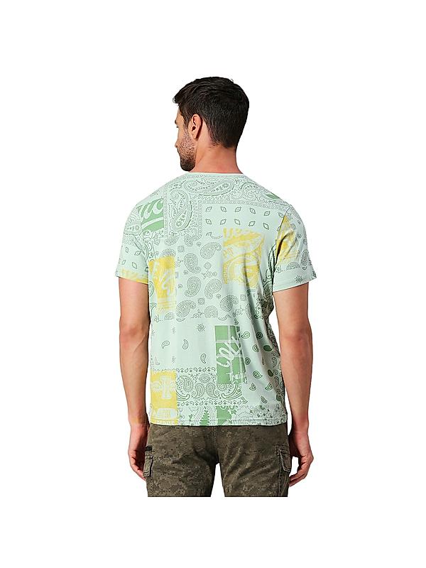 KILLER Men Light Green Printed T-Shirts