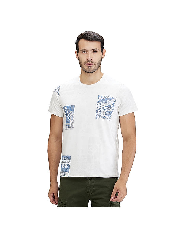 KILLER Men White Printed T-Shirts