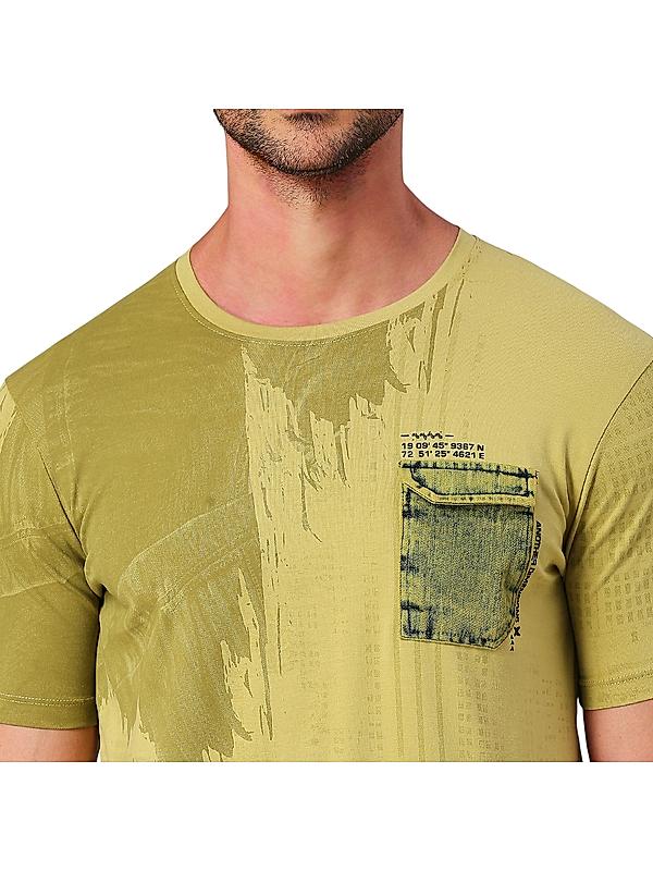 KILLER Men Green Printed T-Shirts