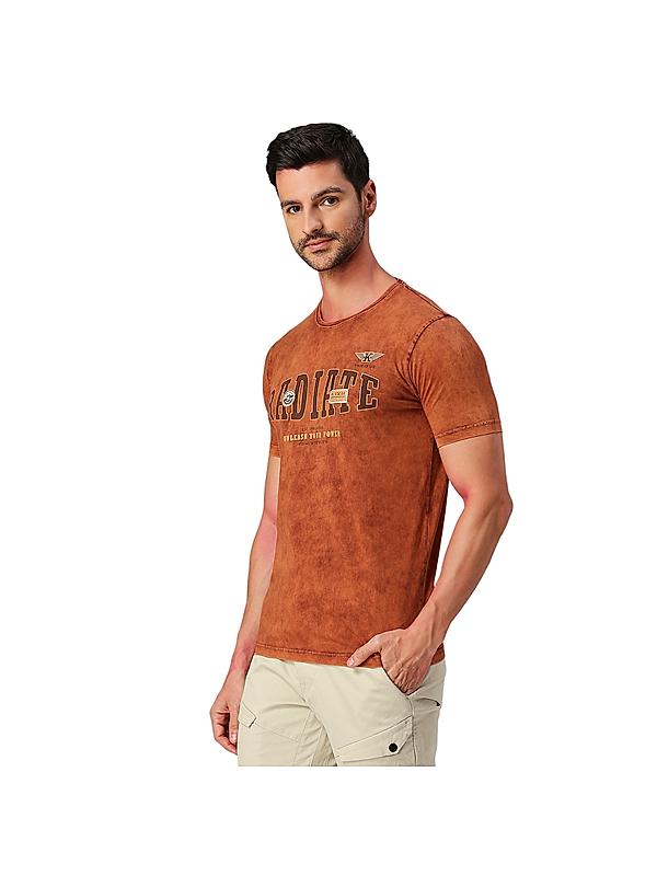 KILLER Men Orenge Printed T-Shirts