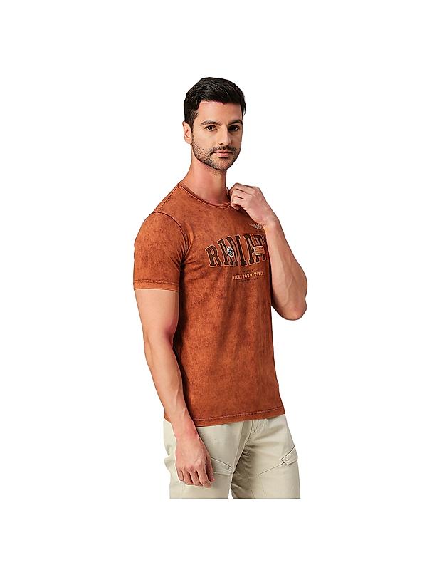 KILLER Men Orenge Printed T-Shirts