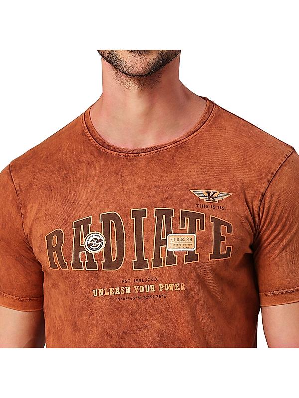 KILLER Men Orenge Printed T-Shirts