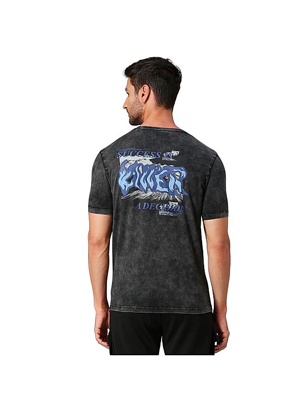 KILLER Men Black Printed T-Shirts