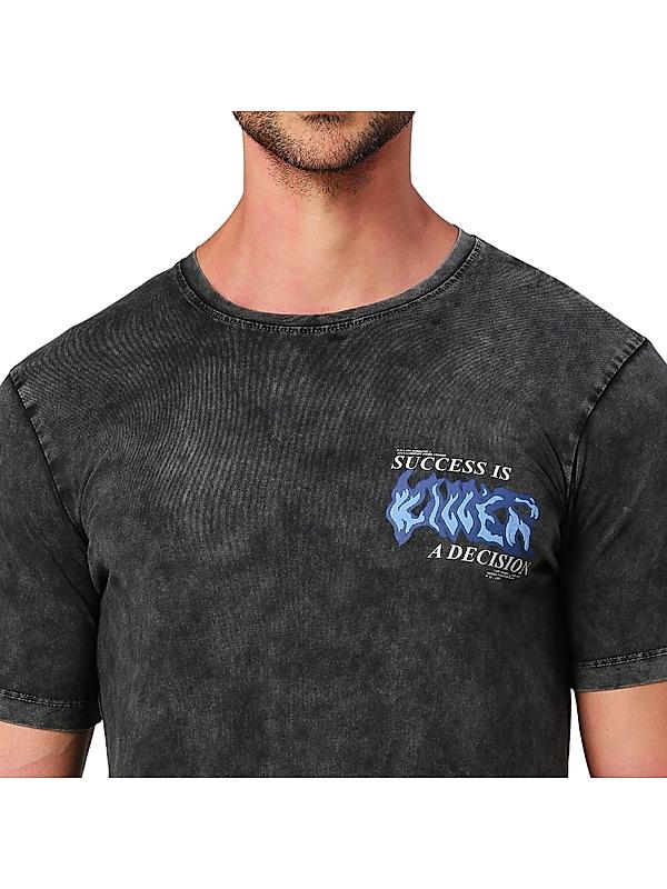 KILLER Men Black Printed T-Shirts