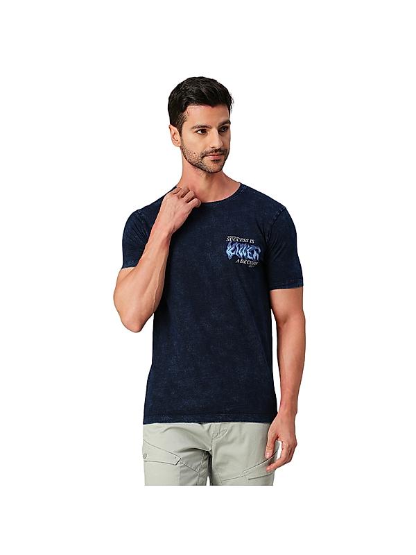 KILLER Men Blue Printed T-Shirts