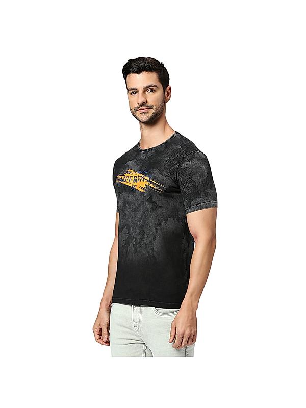 KILLER Men Black Printed T-Shirts