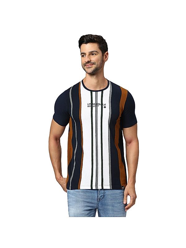 KILLER Men Navy Stripes T-Shirts